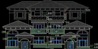 三层联排别墅建筑施工图（带露台 半...