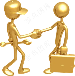3D人物商务合作活动png免扣素材...