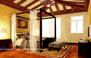 欧式卧室3dsmax室内设计模型v...