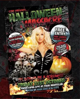 万圣节大*国外酒吧平面素材创意海报