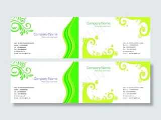 线条花纹名片素材