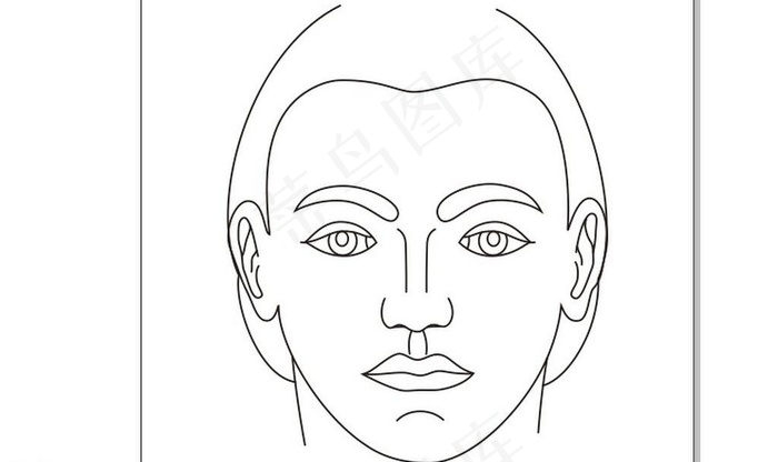 人脸cdr图片cdr矢量模版下载