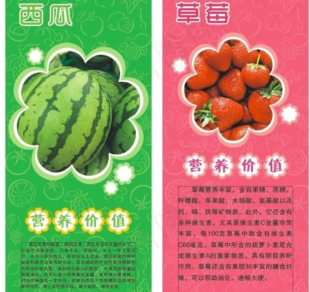 水果底纹海报模板图片cdr矢量模版下载