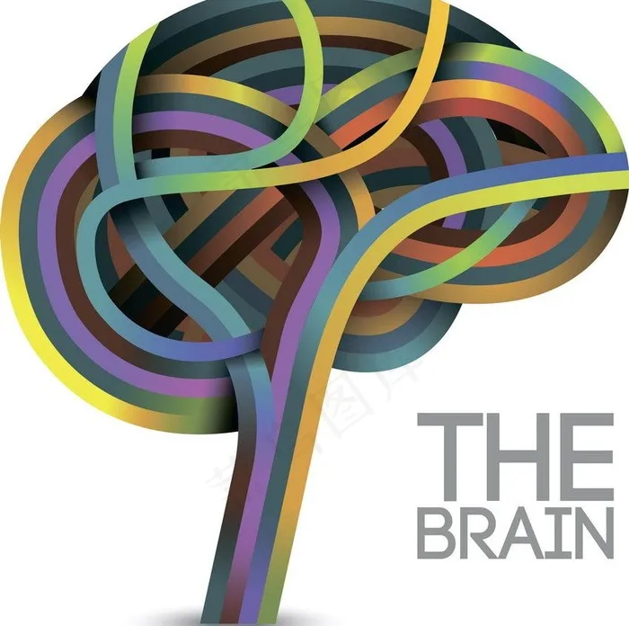 大脑思维树图片eps,ai矢量模版下载