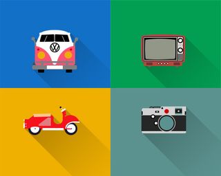 巴士电视机电动车相机扁平化psd源...