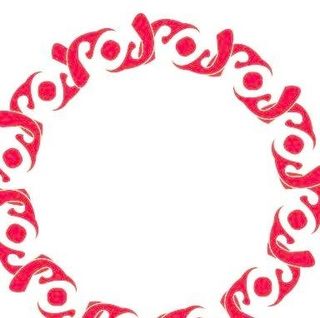 圆形边框花纹矢量图