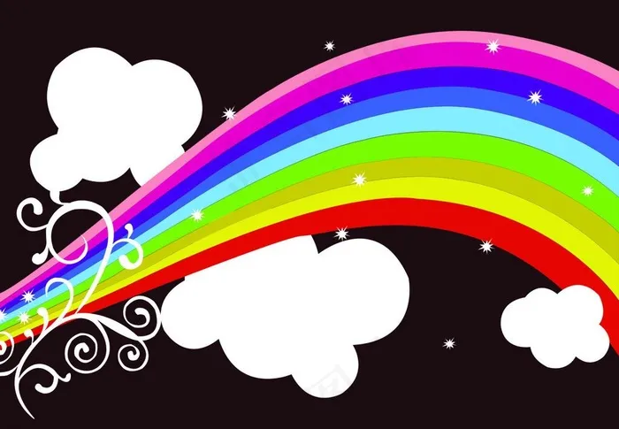 彩虹图片psd模版下载