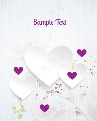 立体爱心背景