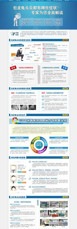 医疗网站男科专题页面图片