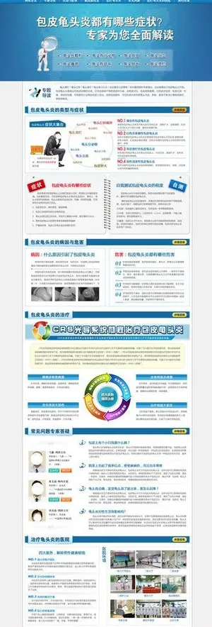 医疗网站男科专题页面图片