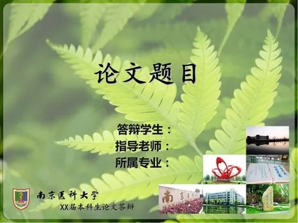 南京医科大学论文答辩模板