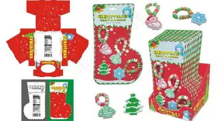 圣诞节糖果项链包装图片模板下载