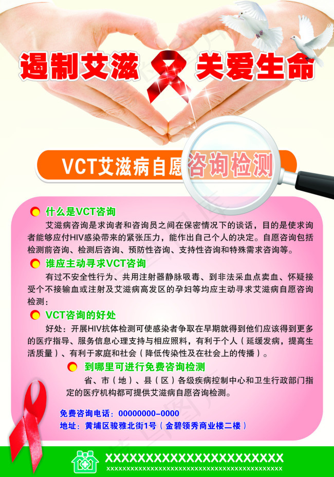 艾滋病展板cdr矢量模版下载