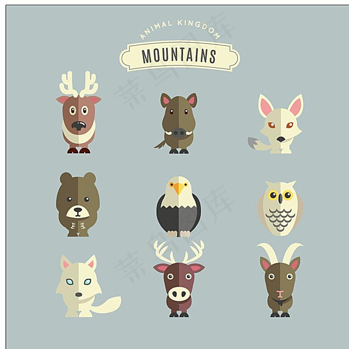 扁平化动物图片