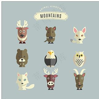 扁平化动物图片