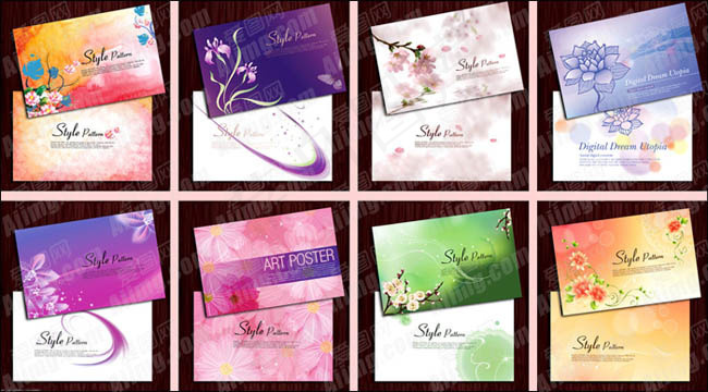 鲜花店名片设计模板PSD素材