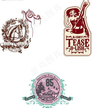 欧式经典矢量t-shilt图案底纹...