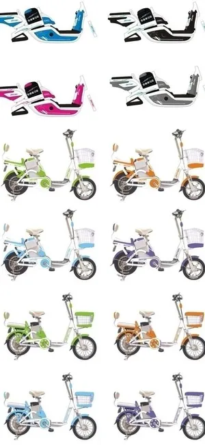 3款电动车贴花设计图片