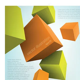 3D立体图标背景素材