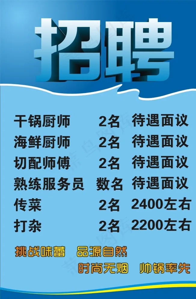 招聘海报图片cdr矢量模版下载