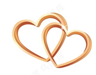 爱心相框矢量元素