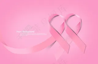 两个粉色艾滋病丝带