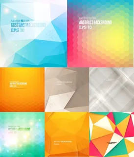 精美炫彩几何背景矢量素材