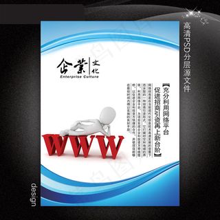 企业文化展板PSD模板下载