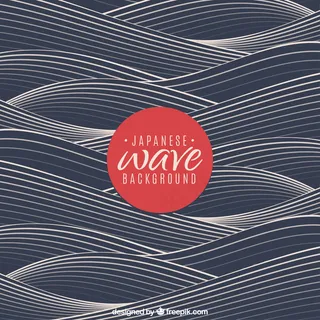 日本风格的深波背景