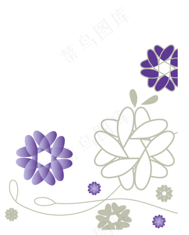 抽象花朵ai矢量模版下载