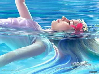 美丽女子水中素材