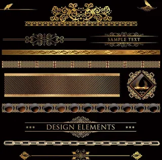 金色欧式花纹 边框图片