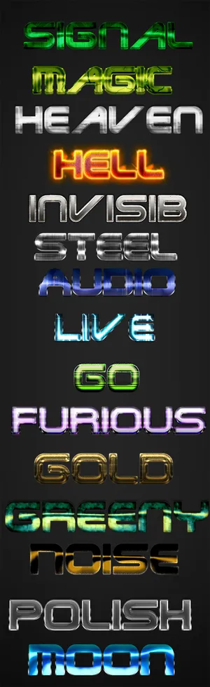 3D炫酷风格电影海报字体特效PSD