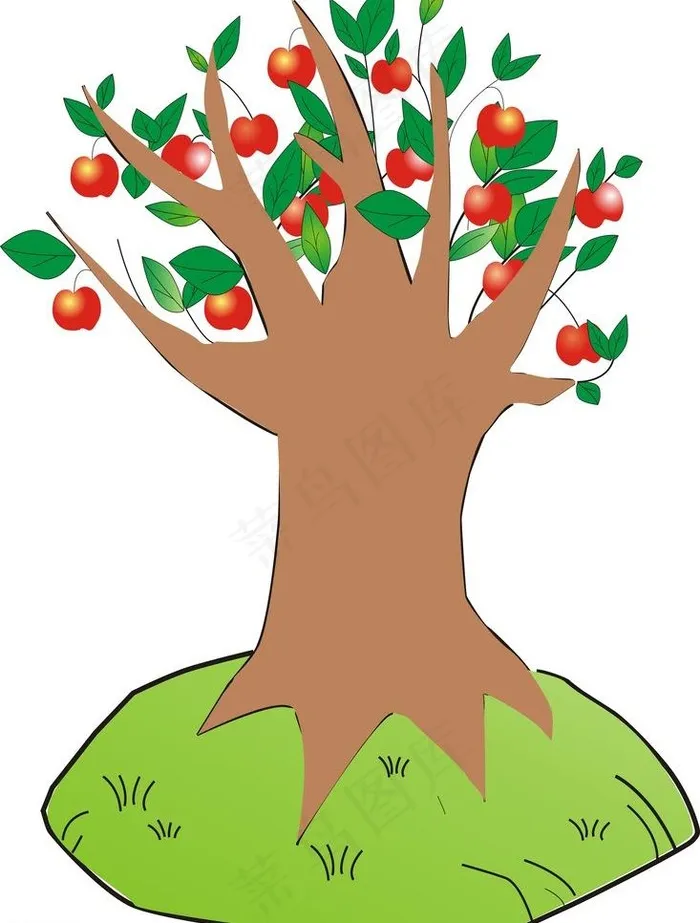 苹果树图片cdr矢量模版下载
