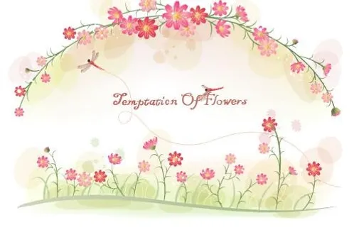 韩国植物装饰边框矢量图31