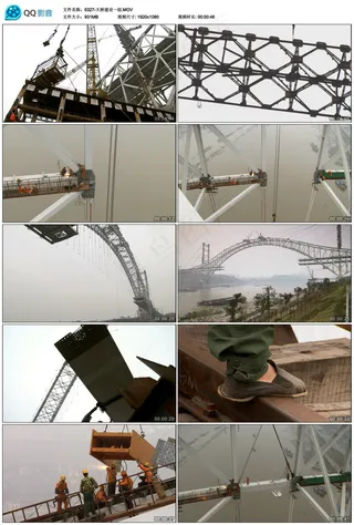 城市建设桥梁公路施工实拍视频