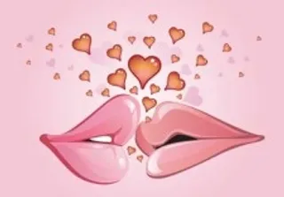 心和性感的嘴唇矢量