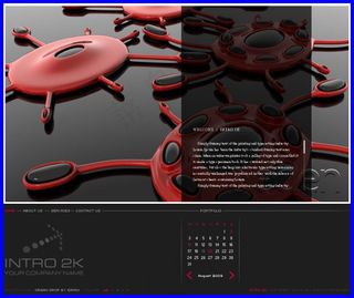 带日历功能的Flash xml网站...