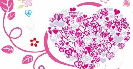 花卉装饰美丽的心