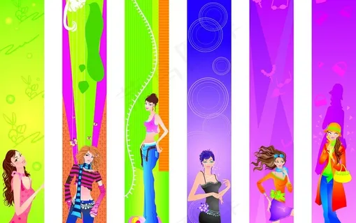 卡通时尚画图片