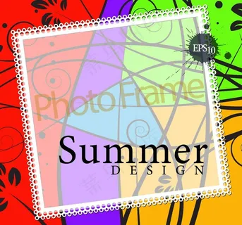 线条时尚花纹花边框 相框图片