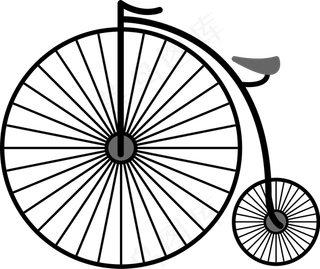 前轮大后轮小的自行车