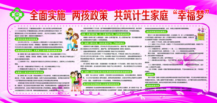 人口和计划生育展板(9055X4331(DPI:100))psd模版下载