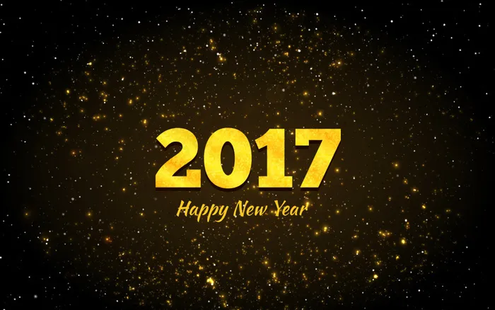黑色背景与金色的星星新年ai矢量模版下载