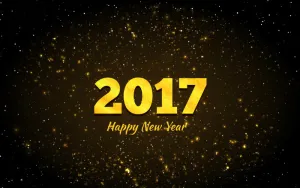 黑色背景与金色的星星新年