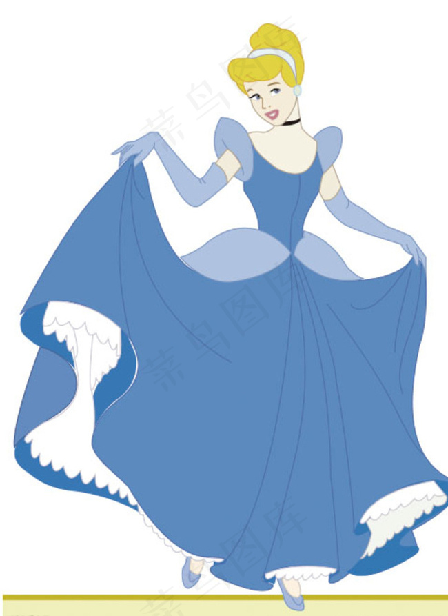 蓝衣公主图片