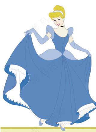 蓝衣公主图片