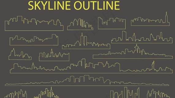 城市建筑城市轮廓线图片