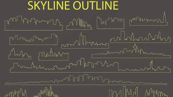 城市建筑城市轮廓线图片