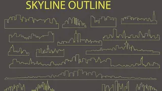 城市建筑城市轮廓线图片